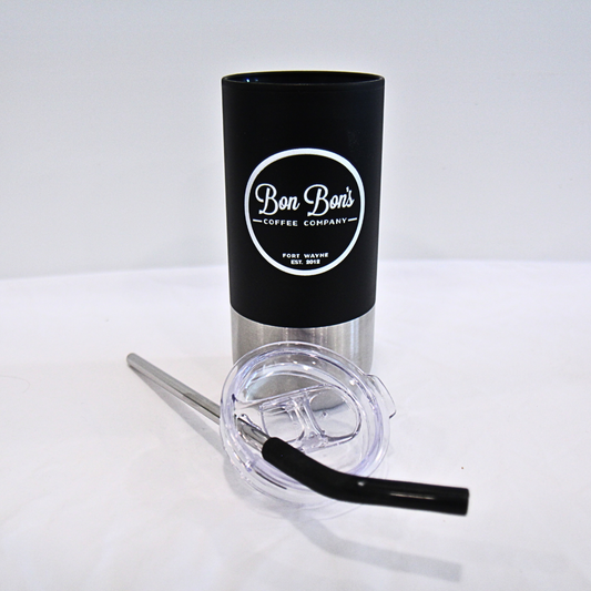 Bon Bon’s Black Tumbler w/ Straw